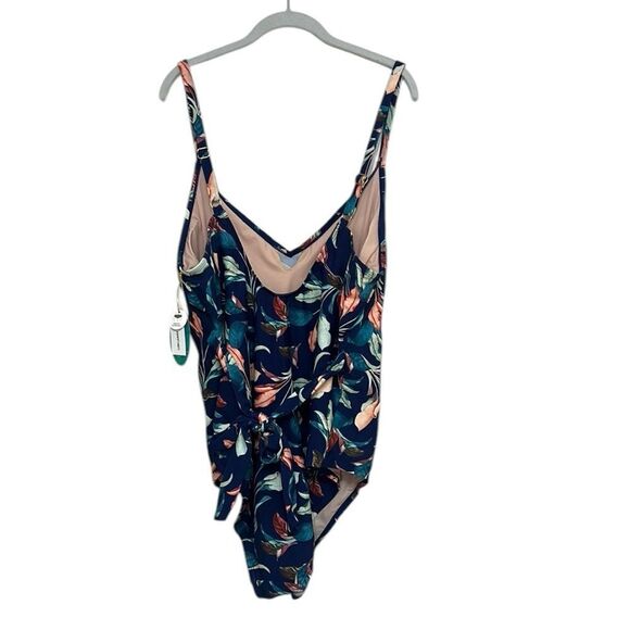 One Piece Swimsuit Woman’s Size 24W Mynah Leaves Tummy Control Medium Coverage - Picture 5 of 11